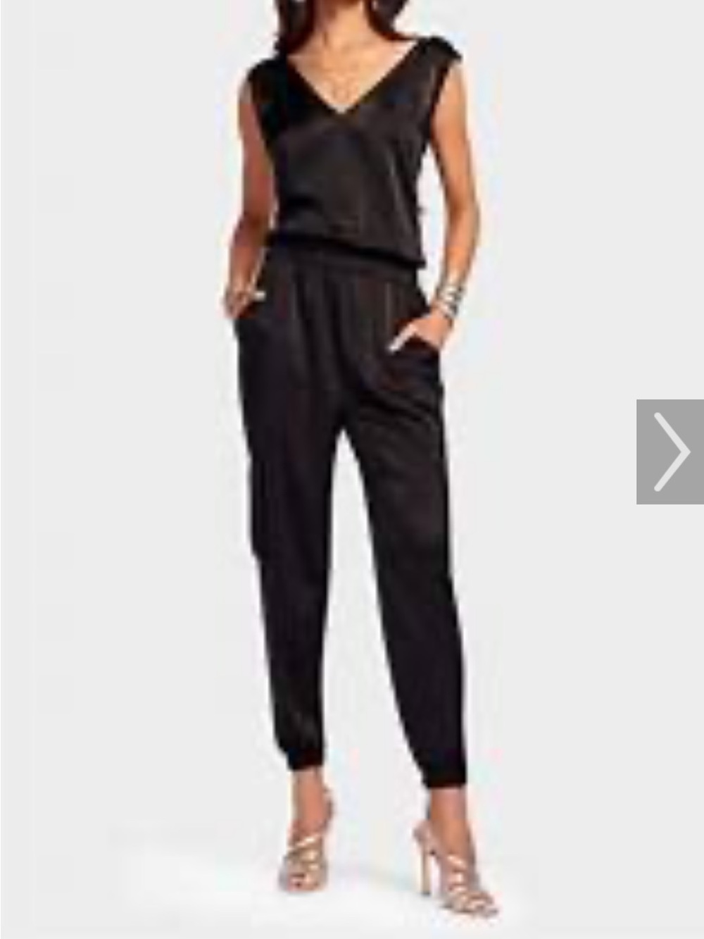 Ramy Brook Black V-Neck Sleeveless Jumpsuit M